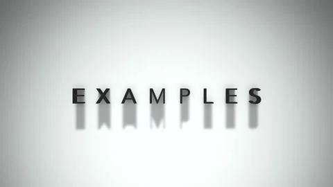 Examples 3D title animation matte black text on a white background Stock Footage 300717031