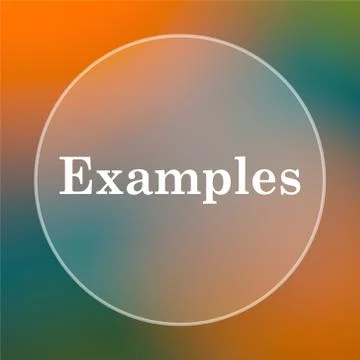 Examples icon. Internet button on colored  background.. Stock Illustration