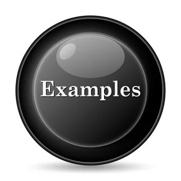 Examples icon. internet button on white background.. Stock Illustration