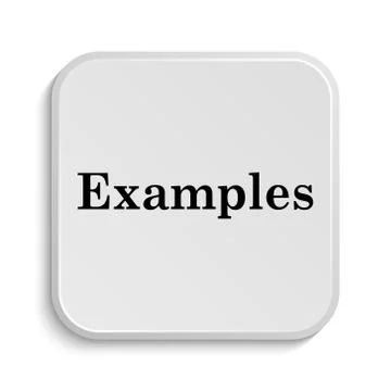 Examples icon. Internet button on white  background.. Stock Illustration