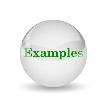 Examples icon. Internet button on white background.. Stock Illustration