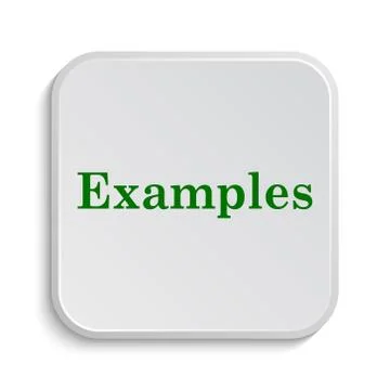 Examples icon. Internet button on white background.. Stock Illustration