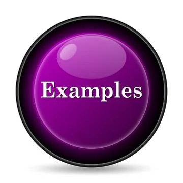 Examples icon. Internet button on white background.. Stock Illustration