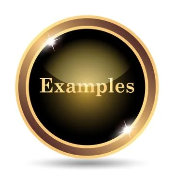 Examples icon. Internet button on white background.. 库存插图
