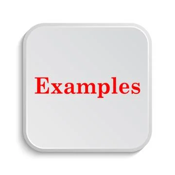 Examples icon. Internet button on white background.. Stock Illustration