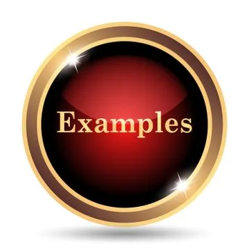 Examples icon. Internet button on white background.. Stock Illustration