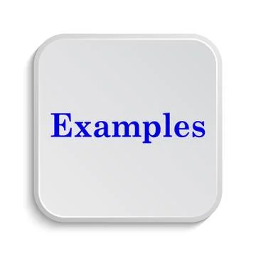 Examples icon. Internet button on white background.. Stock Illustration