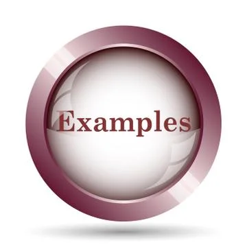 Examples icon. Internet button on white background.. Stock Illustration