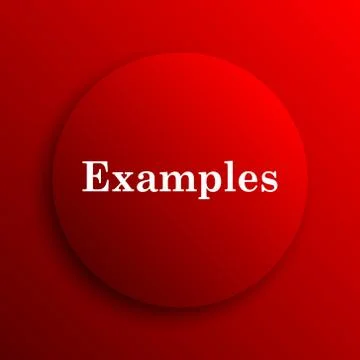 Examples icon. Internet button on white background.. Stock Illustration