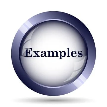 Examples icon. Internet button on white background.. Stock Illustration