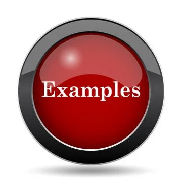 Examples icon. Internet button on white background.. Stock Illustration