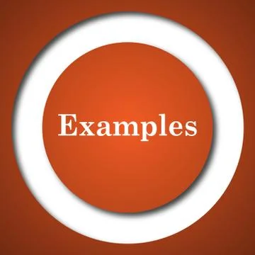 Examples icon. Internet button on white background. . Stock Illustration