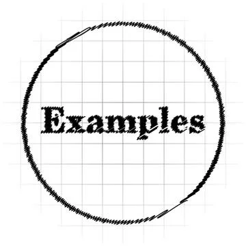 Examples icon. Internet button on white background.. Stock Illustration