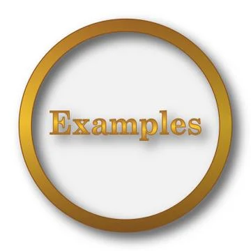 Examples icon. Internet button on white background.. Stock Illustration
