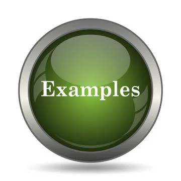 Examples icon. Internet button on white background. . Stock Illustration