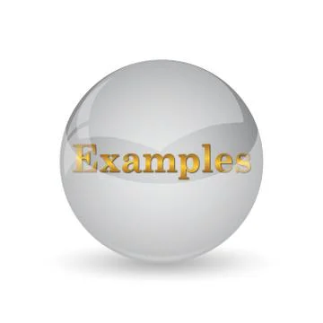 Examples icon. Internet button on white background. . Stock Illustration
