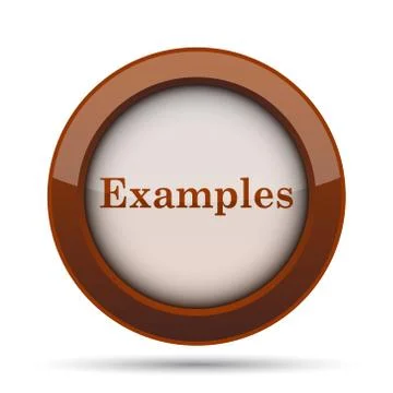 Examples icon. Internet button on white background. . Stock Illustration