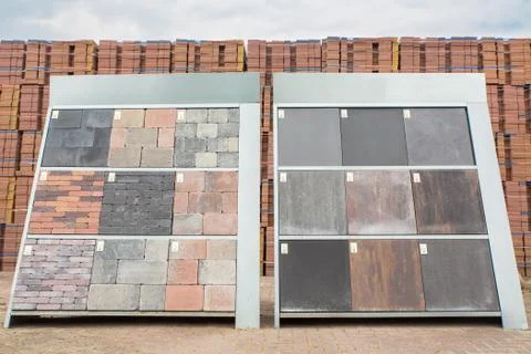Examples of ornamental paving Stock Photos
