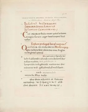 . Examples of Scripture and characters in the handwriting of four evangeli... Stock Photos