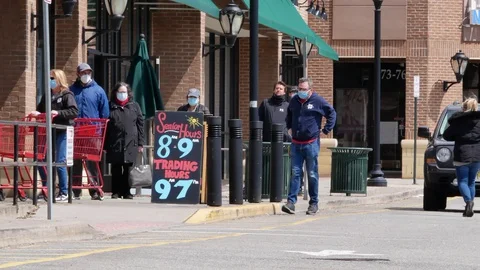 Examples of Social Distancing in the Age of Coronavirus Stock-Footage 128582278