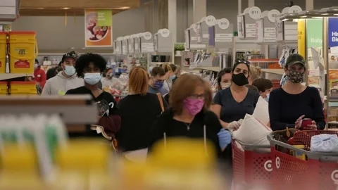 Examples of Social Distancing in the Age of Coronavirus Stock-Footage 130673123