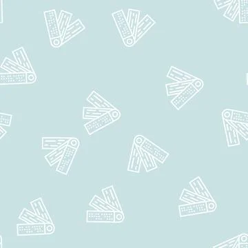Examples textiles drapery shop line seamless pattern Stock Illustration