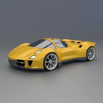 Exanox supercar product 3D Model
