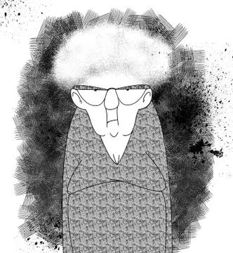 Exasperated old lady Stock Illustration