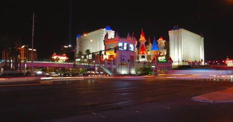 Excalibur Resort Time Lapse Stock Footage 230105581