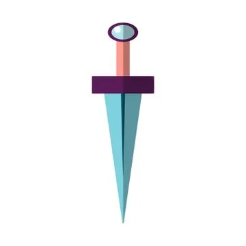 Excalibur vector flat illustration. Icon of sword. Iconic illustration from the Stock Illustration
