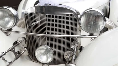 Excalibur white car Stock Footage 101743862