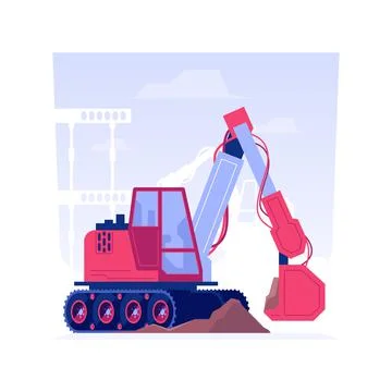 Excavate foundations isolated concept vector illustration. イラスト素材