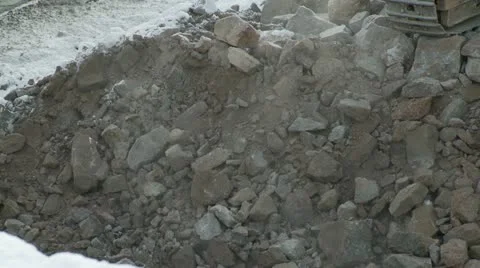 Excavating rocks 2 Stock Footage 11881996