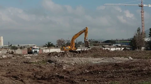 Excavation on construction site Video stock 77047814