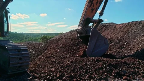 Excavation Machine Detail Stock Footage 336926191