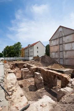 Excavations, Frankfurt (Oder) Stock Photos