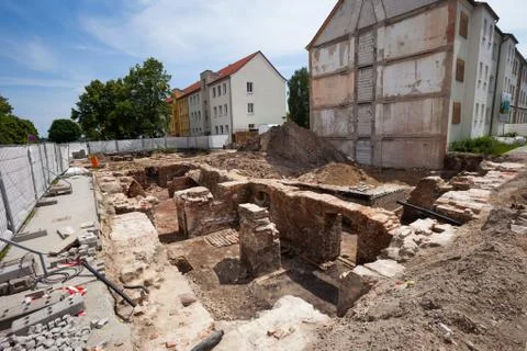 Excavations, Frankfurt (Oder) Stock Photos