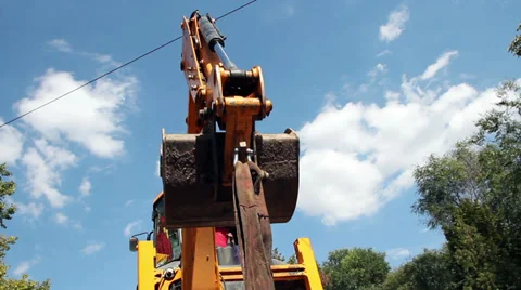 Excavator Arm In Action Stock Footage 29410649