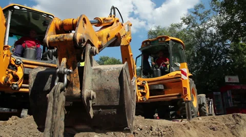 Excavator Arm at Work Stock Footage 29414143