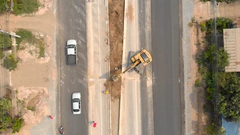 Excavator backhoe filling soil Video stock 88129113