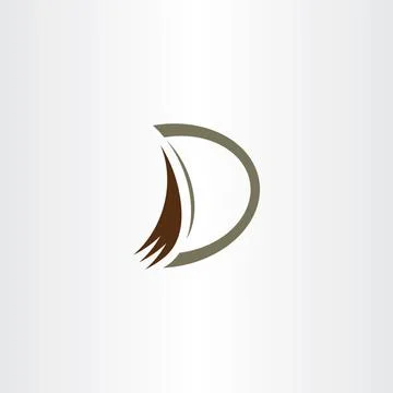 Excavator bucket vector digger logo letter d vector Stock Illustration