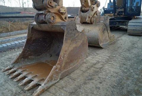 Excavator Buckets Stock Photos