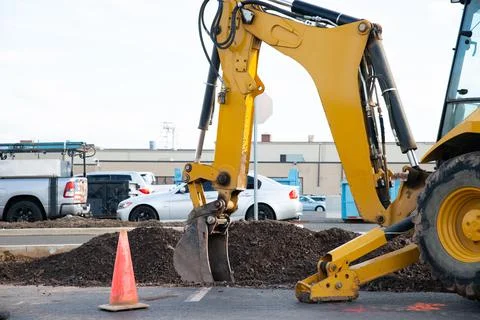 Excavator close-up of dripping Stock Photos
