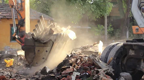 Excavator Close-Up Stock Footage 32280868