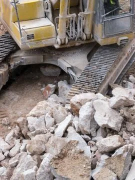 Excavator close up Stock Photos