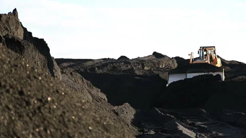Excavator Coal Ship Stock-Footage 87386032