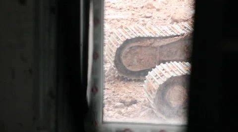 Excavator on a construction site Stock Footage 61835094