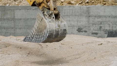 Excavator on a construction site Stock Footage 88698741
