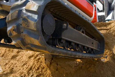 Excavator at the construction site Stock Photos