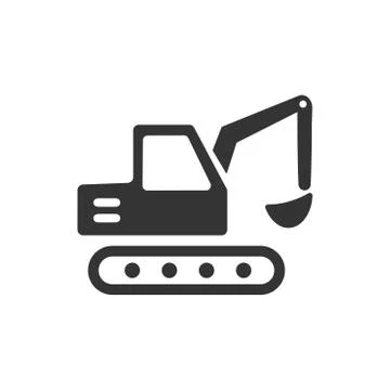 Excavator, Crane Icon Stock Illustration